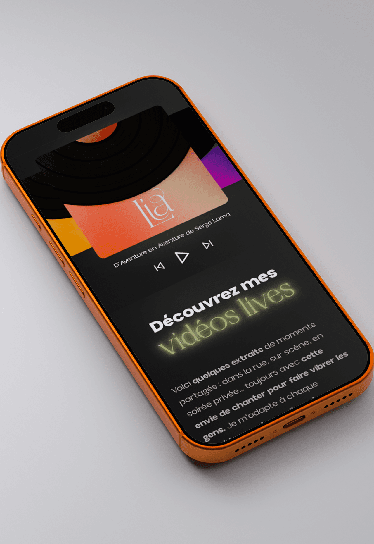 Singer
Website right visual